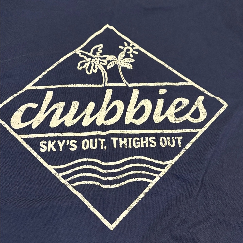 SOLD- Chubbies Deep Blue Short Sleeve Tee